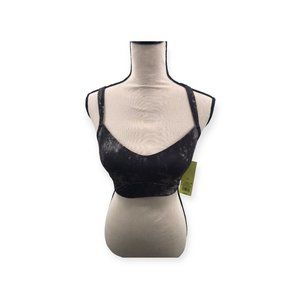 All in Motion™ Womens Printed Low Support Strappy Long Line Bra Black Print Medi